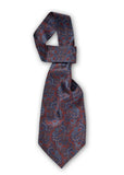 Cravata ascot burgund paisley de lux matase pura